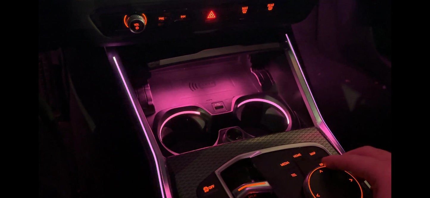 Ambient Lighting Upgrade, Makes Ambient Lights 30% Brighter - Center Console Ambient Lights For BMW G20