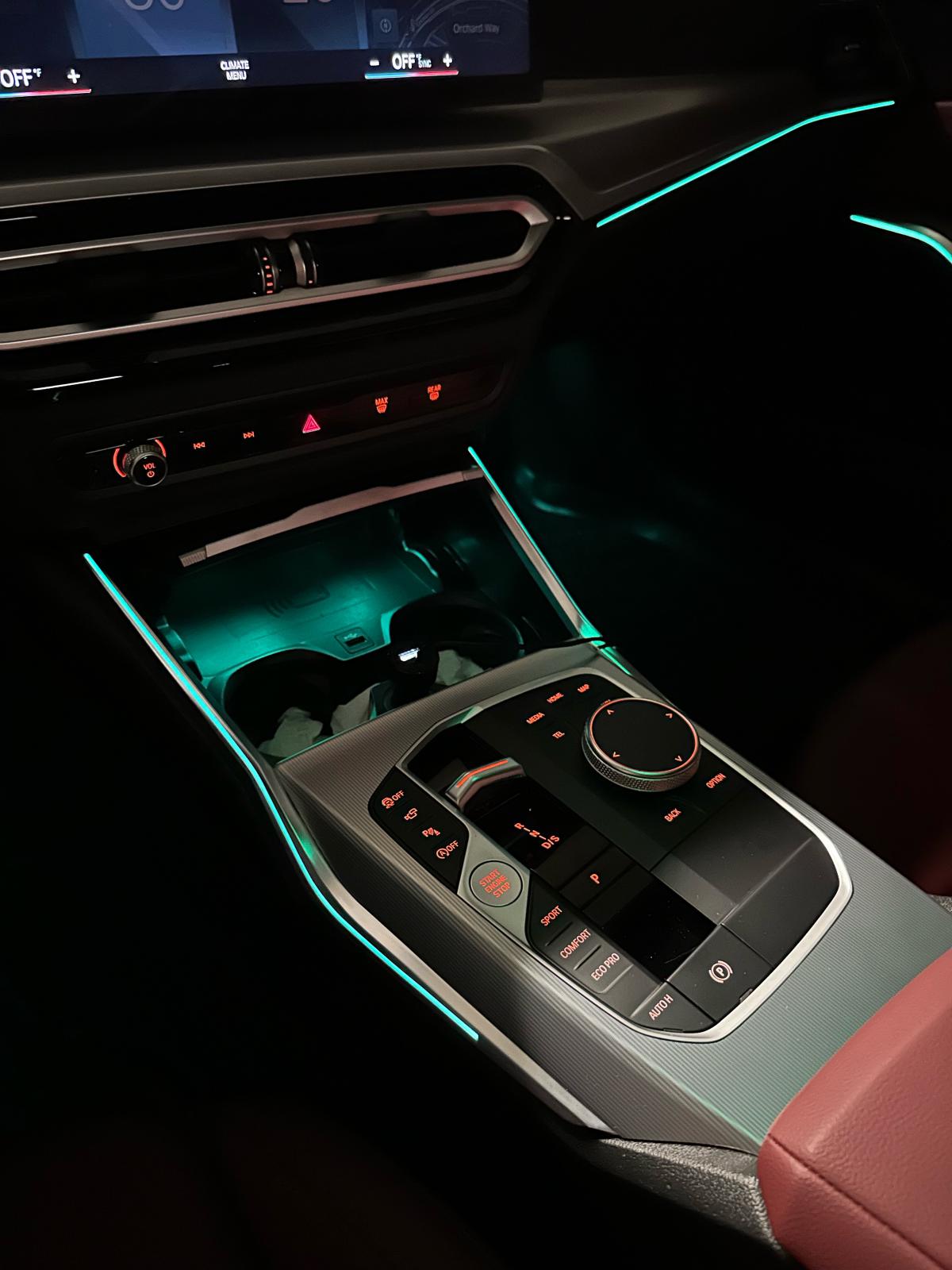 Ambient Lighting Upgrade, Makes Ambient Lights 30% Brighter - Center Console Ambient Lights For BMW G20